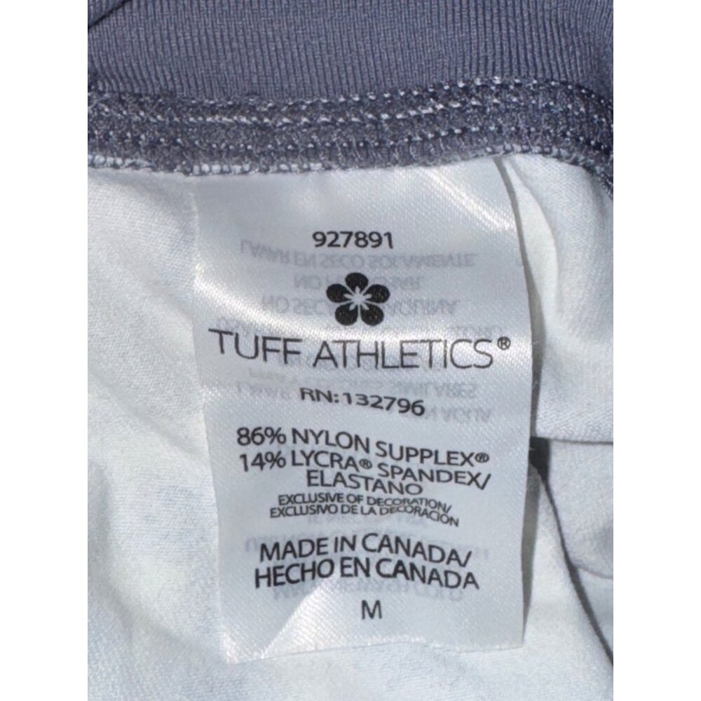 Tuff Athletics Womens Zigzag Pattern Leggings M Gray/White 86% Nylon 14% Lycra S - Picture 2 of 9